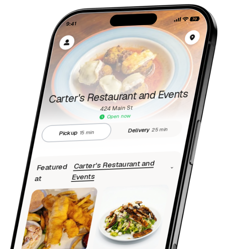 Carter's Restaurant and Events app preview
